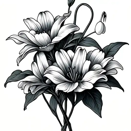 Lily Of The Valley And Marigolds