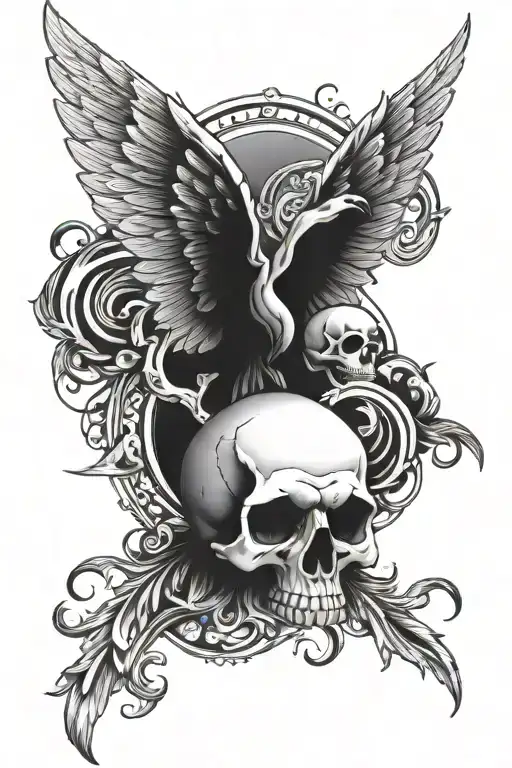 Skull With Wings