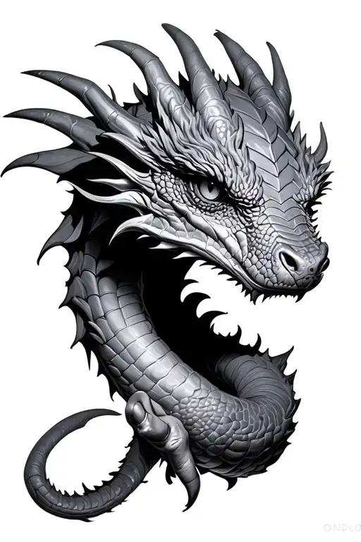 Realistic Baby Dragon Face Down Holding My Forearm