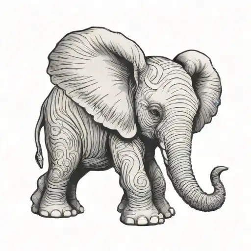 Baby Elephant Standing