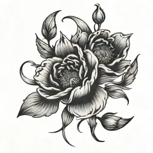 March September Birth Flowers Intertwined