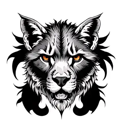 Victorian Chest Tattoo For Men With Animal