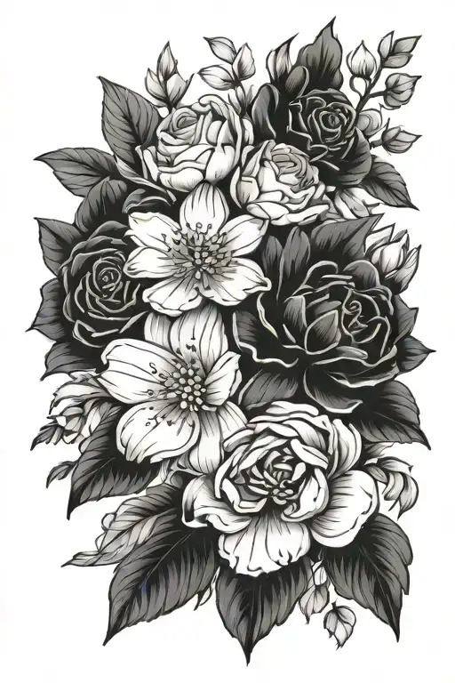 July Birth Flower Bouquet