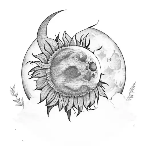 Sunflowers Camp Under The Moon