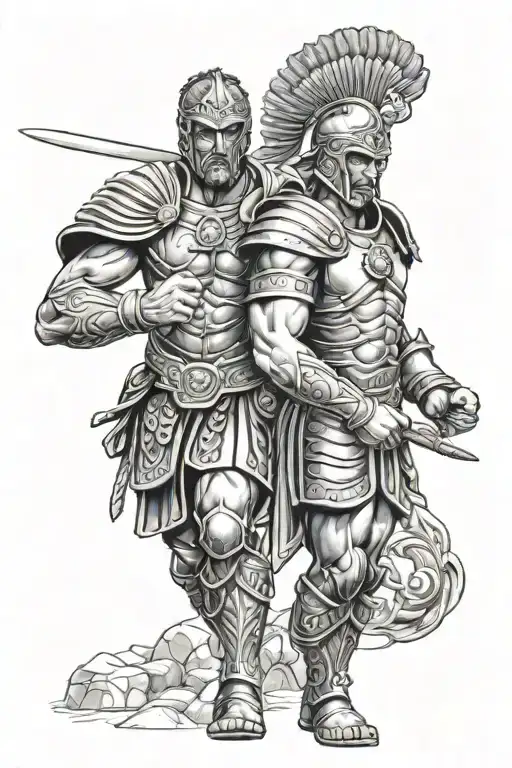 Roman Warriors And Mma Fighter