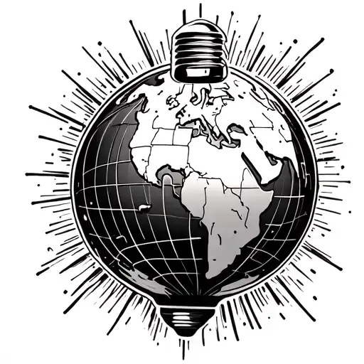 Globe And Lightbulb