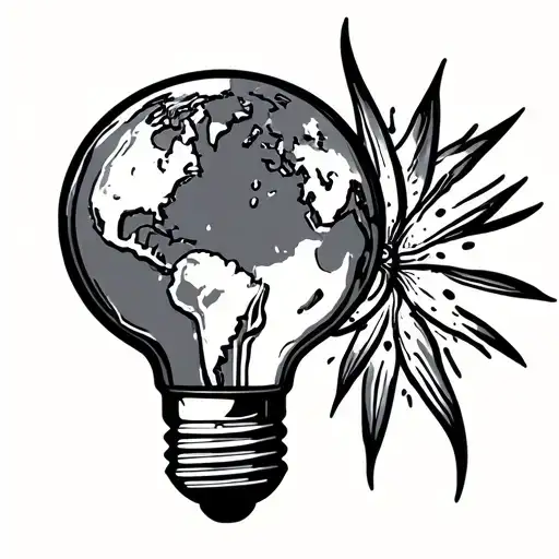 Lightbulb And Globe