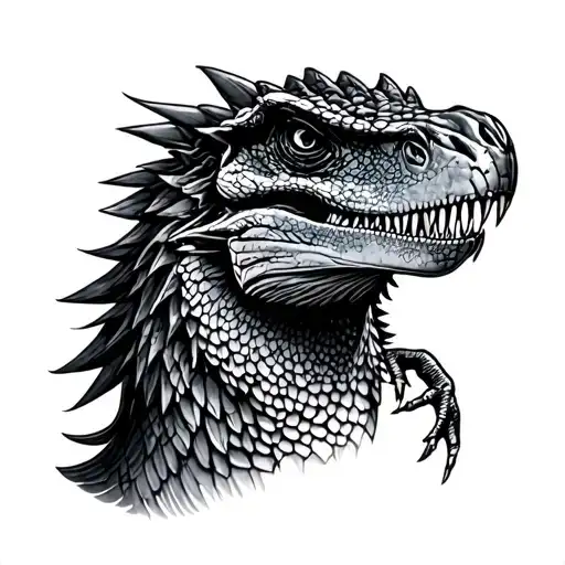 Tiny Raptor Black And White