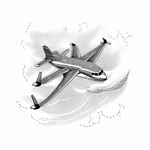 An Airplane Flying Over A Vibrant Ocean Wave