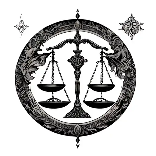 Virgin Zodiac Sign And Scale Balance
