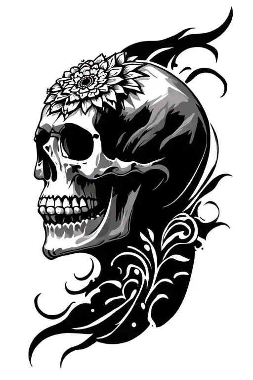 Skull And Mandala Design