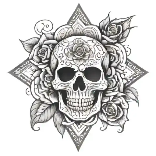 Skull Rose Mandala