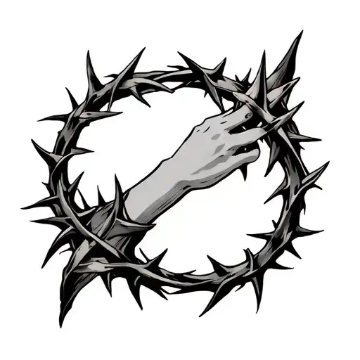 Crown Of Thorns Wrapping The Arm