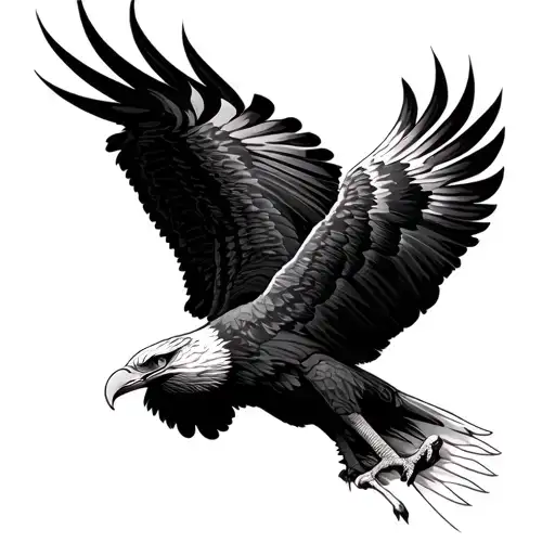 Black Gray Tattoo Eagle