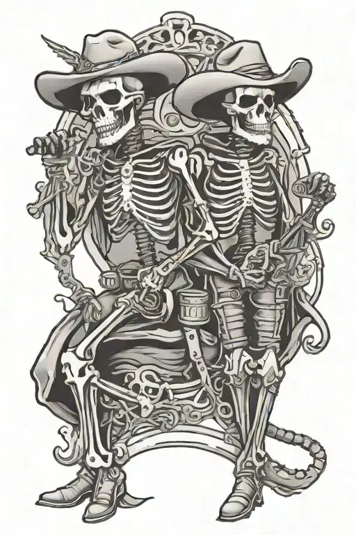 Dis De Los Cowboy Skeletons