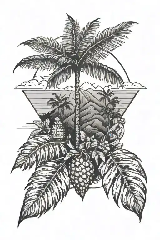 Mountains Of Antioquia In The Background And Main One A Wax Palm And A Coffee Bean