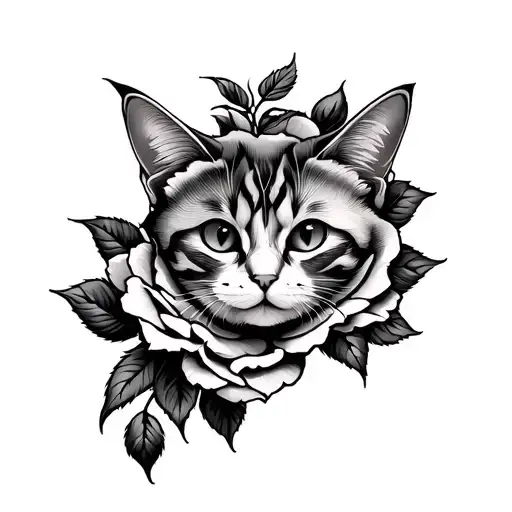 Cat Roses Cross