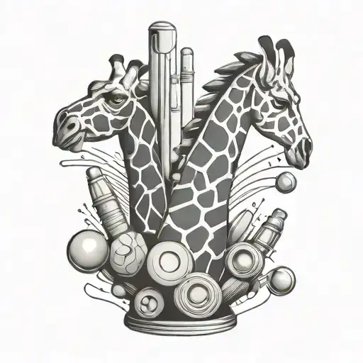 An Abstract Representation Of Drug Capsules Forming The Shape Of A Giraffe