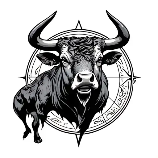 Astrological Sign Bull With A Bit Of Thrush
