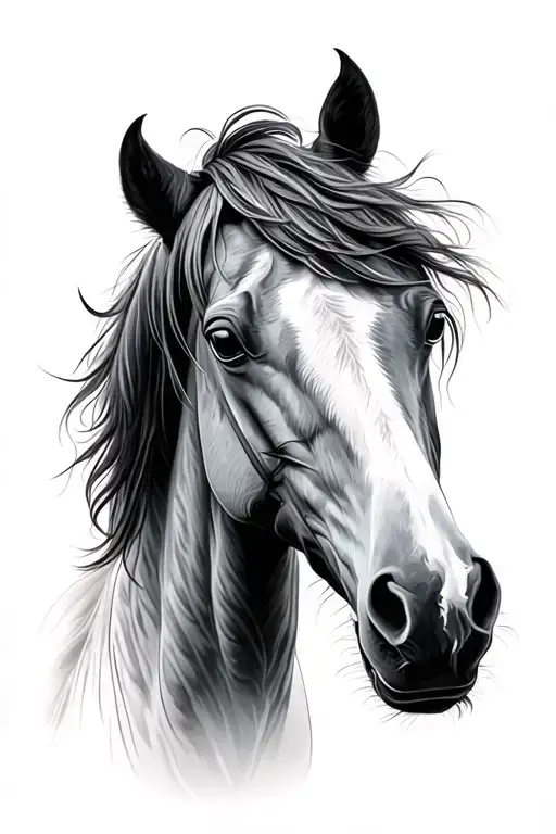 Realistic Horse With A Cowbow