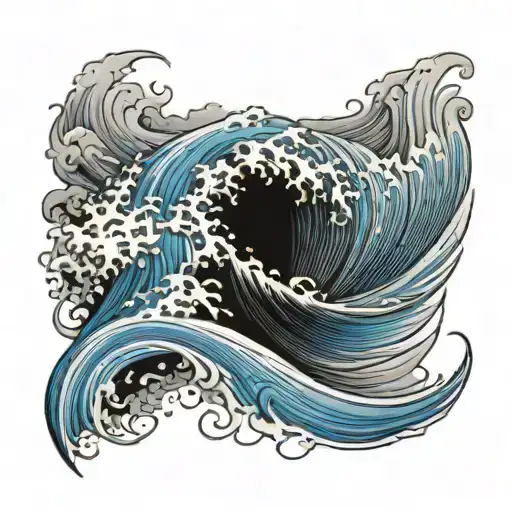 Black And Blue Sea Wave