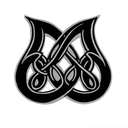 Celtic Symbol With M And L Initials