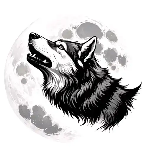 Wolf Howling At The Moon