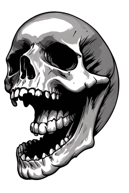 Skull With Mouth Open