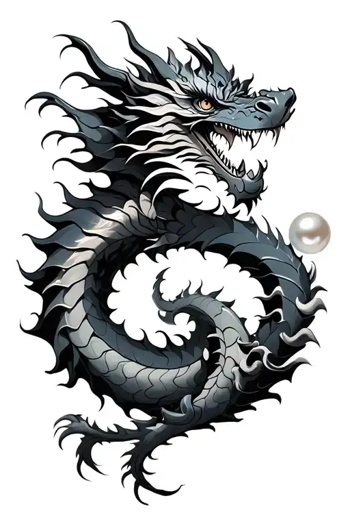 Dragon With A Flamboyant Pearl