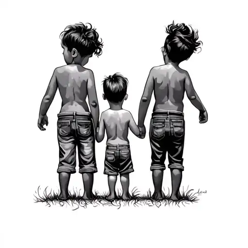 Tattoo For Dad Of 3 Kids