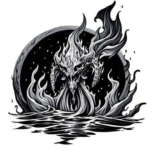 Little Fire Decendant Marshin Of Mars With Flowing Waters