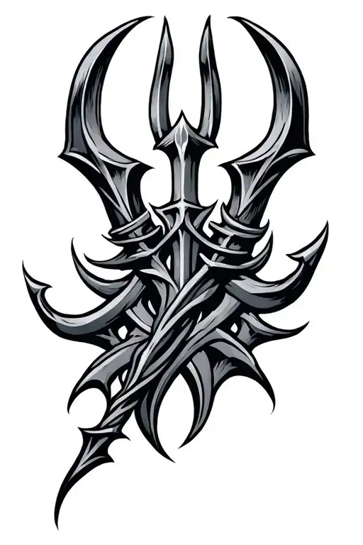 Trident Symbol Microreal