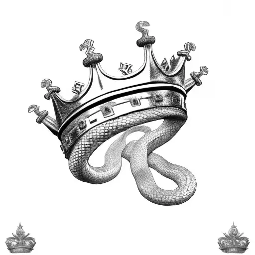 Crown With Snake Gowing Throug It