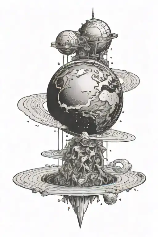 A Black And White Tattoo Of The Photograph A Pale Blue Dot