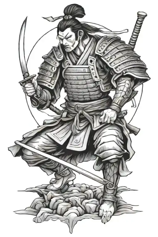 Meditating Samurai Warrior