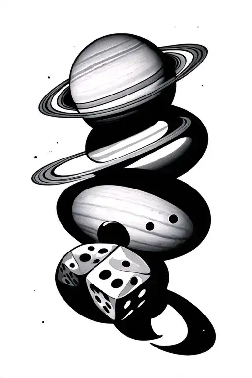 Planets With Infinity Symbol Two Dices