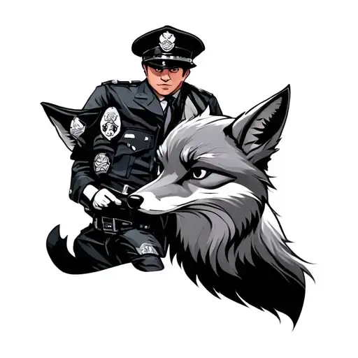Fox And Police Man