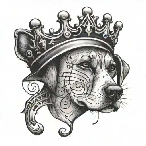 Stage Dog Music Notes Crown