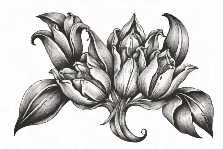 Half Crown Of Tulips