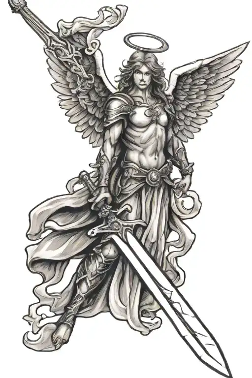 Angel Holding A Sword