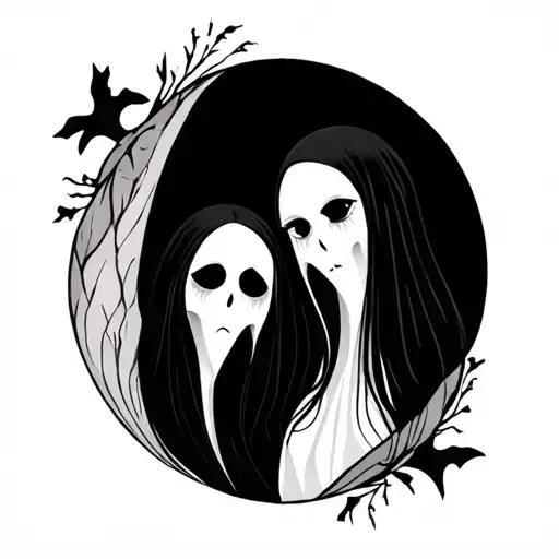 Matching Tatto For 3 Best Friend With Ghosts