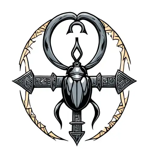 Scarab Egypt Ankh Cross