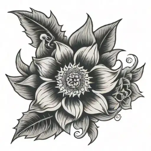 Philipines Sun With The Hong Kong Flower