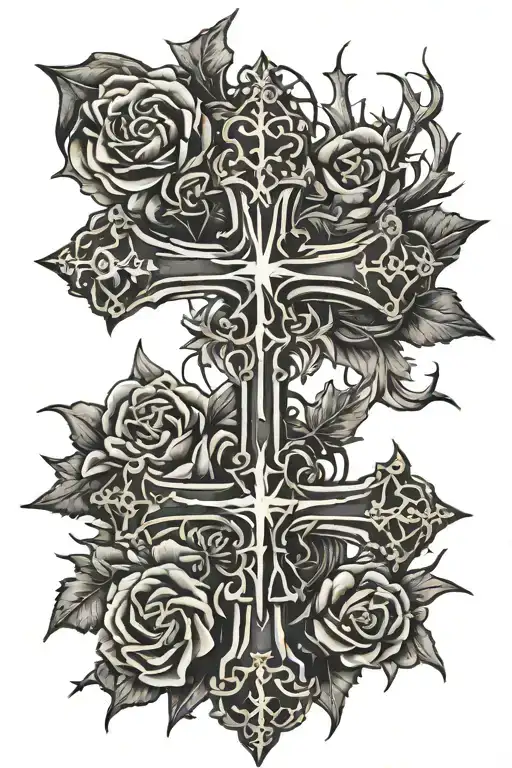 Three Crosses And Thorn Crown