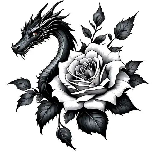 Dragon Lilly And Rose