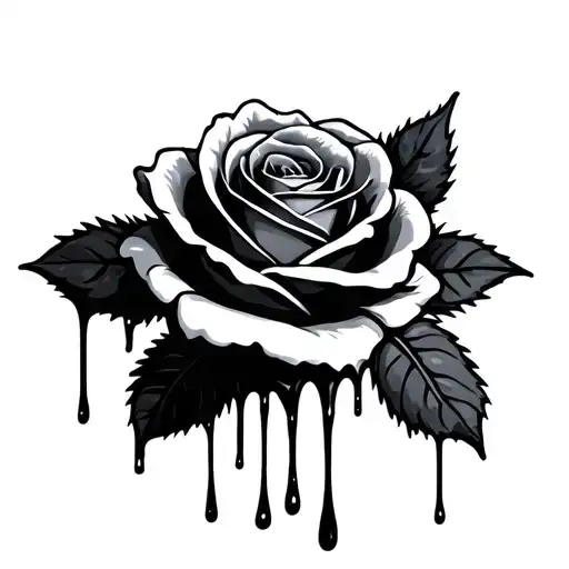 A Black Rose Dripping
