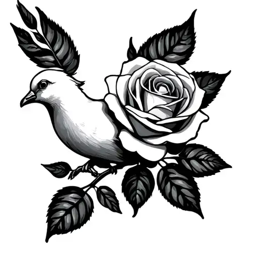 Dove And Rose Growing