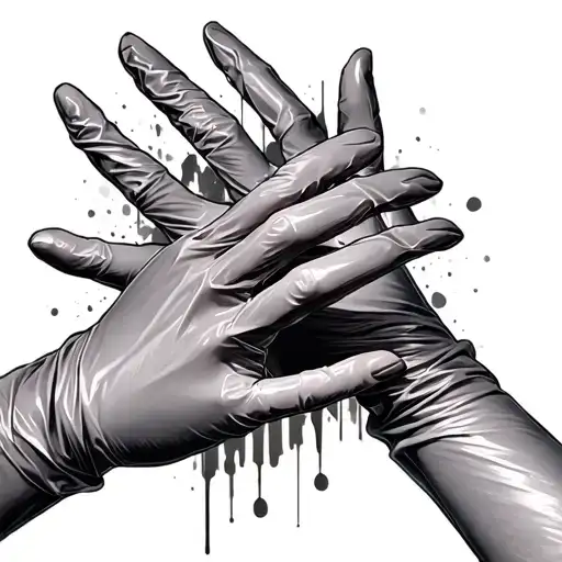 Female Hands Latex Gloves End Wip