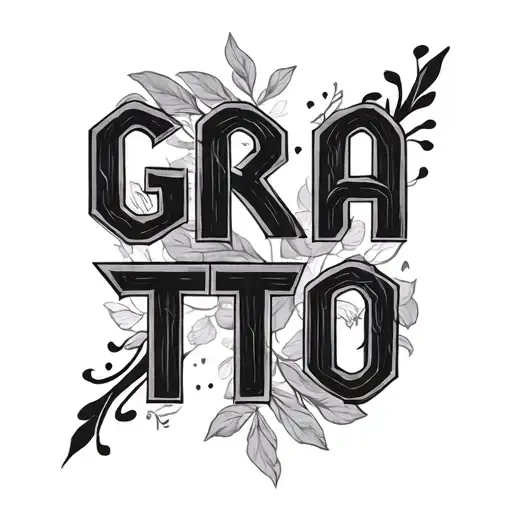 Word Gra In Fine Line Tatto