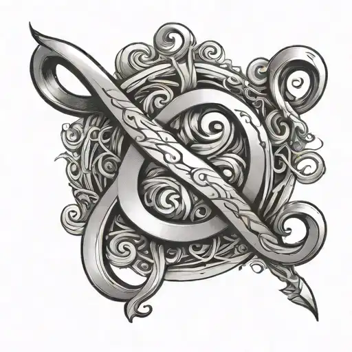 Name Tatto With Infinite Symbol Intertwined